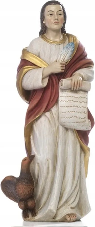 Evangélista Szent János figura Gyógyszerészek védőszentje 31cm magas, Kézzel Festett