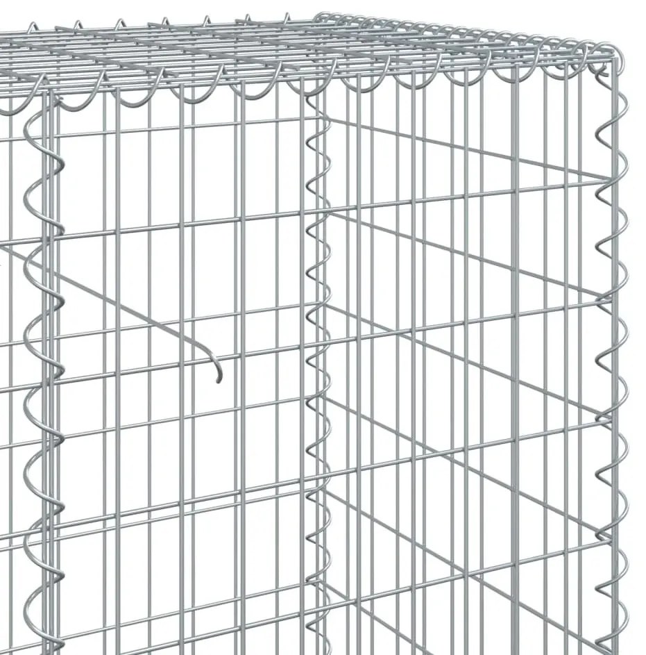horganyzott vas gabion kosár fedéllel 1200 x 50 x 100 cm