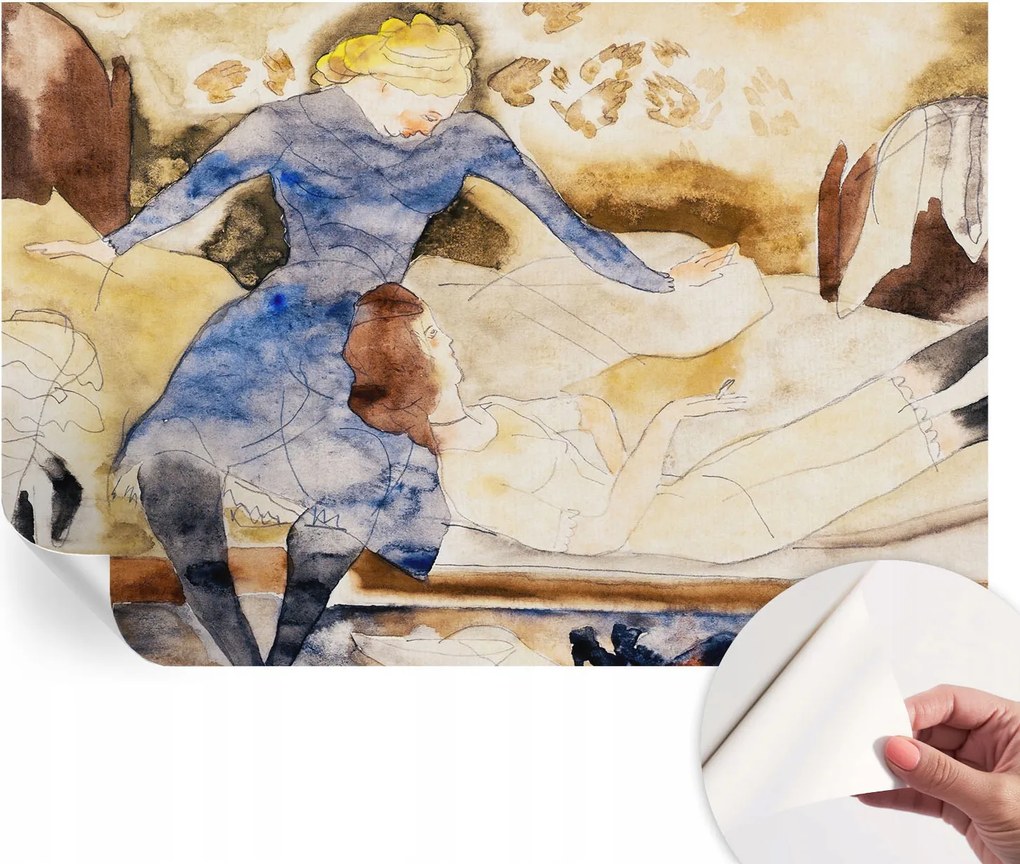 Öntapadós Fali Fotótapéta Hálószobába Női nyugalom 104x70 cm