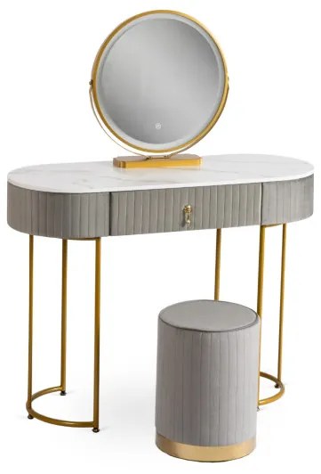 Sarah fésülködőasztal Szürke/Arany