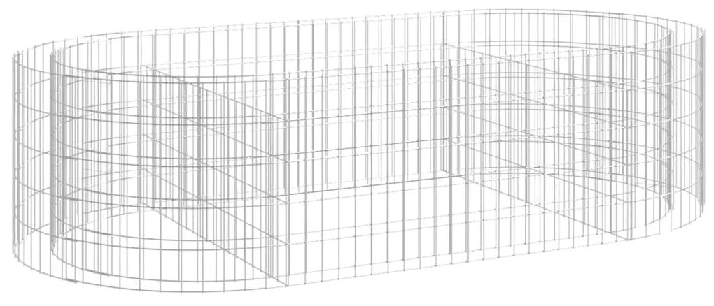 Horganyzott vas gabion magaságyás 200x100x50 cm