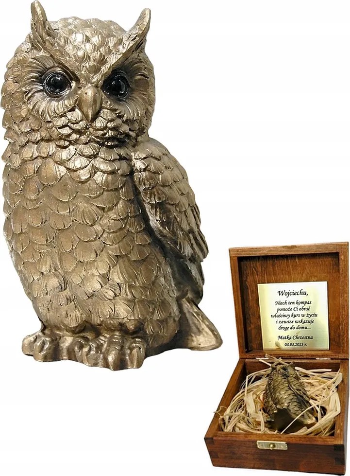 Bagoly Figura A Bölcsesség Szimbóluma Trófea Dobozban Diák Díj Ajándék