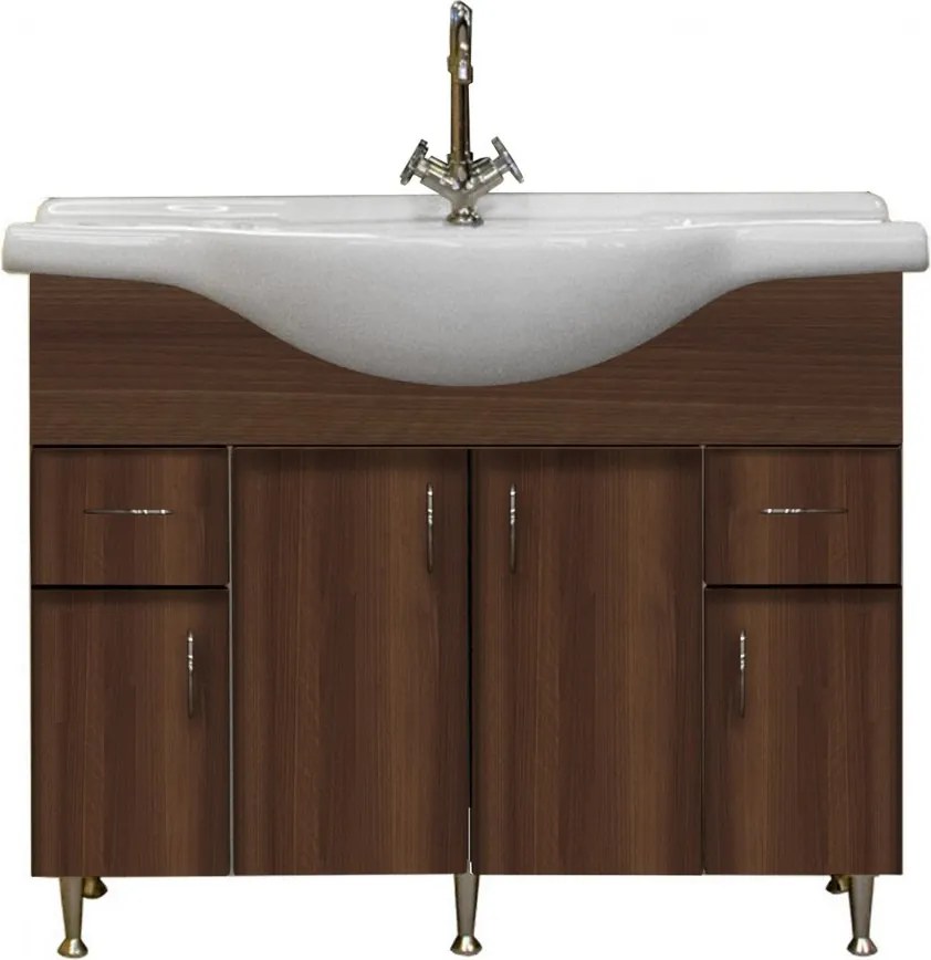 &amp;nbsp;Bianca Plus 105 alsó szekrény mosdóval, aida dió színben