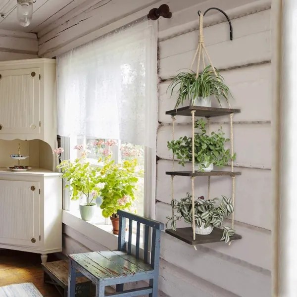 Függő polc 90x25 cm fenyő