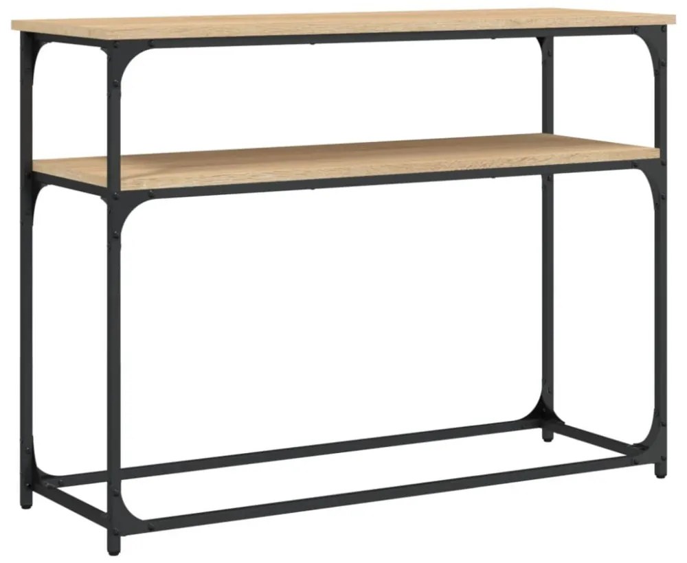 sonoma tölgy színű szerelt fa dohányzóasztal 100x35,5x75 cm