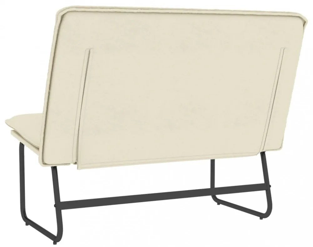 krémszínű műbőr pad 100 x 75 x 76 cm