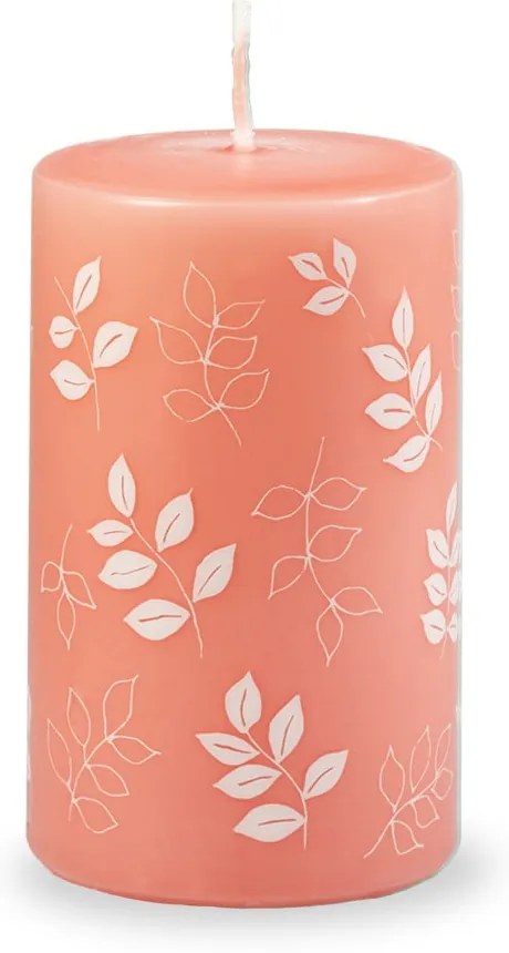 Pure Beauty narancssárgás rózsaszín gyertya, égési idő 40 óra - Unipar