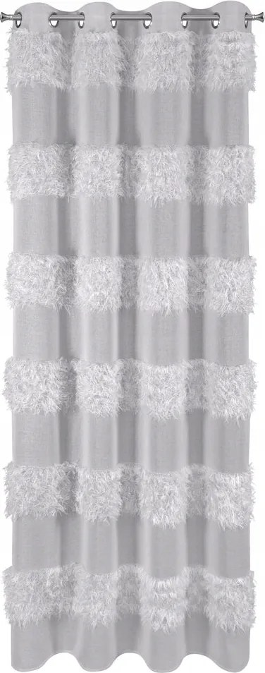 Függöny készre szerelve Margaret 140x250 ezüst keresztirányú csíkos tolltartó