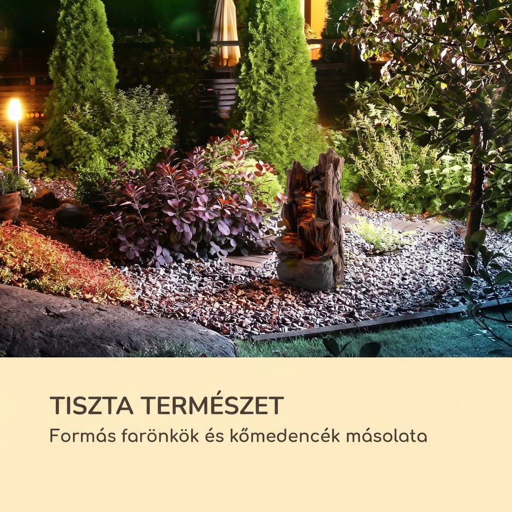 Blumfeldt Mystic Tree napelemes kút LED világítással, polireszin
