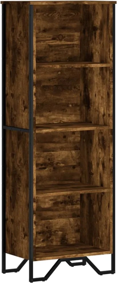 vidaXL füstös tölgy színű szerelt fa könyvszekrény 50 x 31 x 137,5 cm