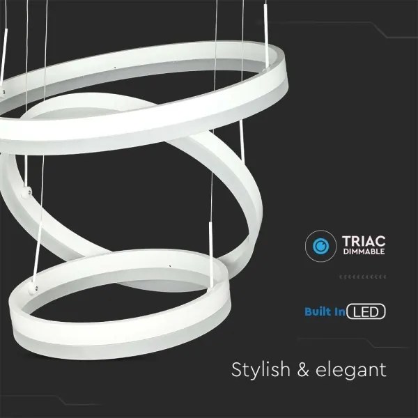 LED dimmelhető csillár zsinóron LED/86W/230V 3000K fehér