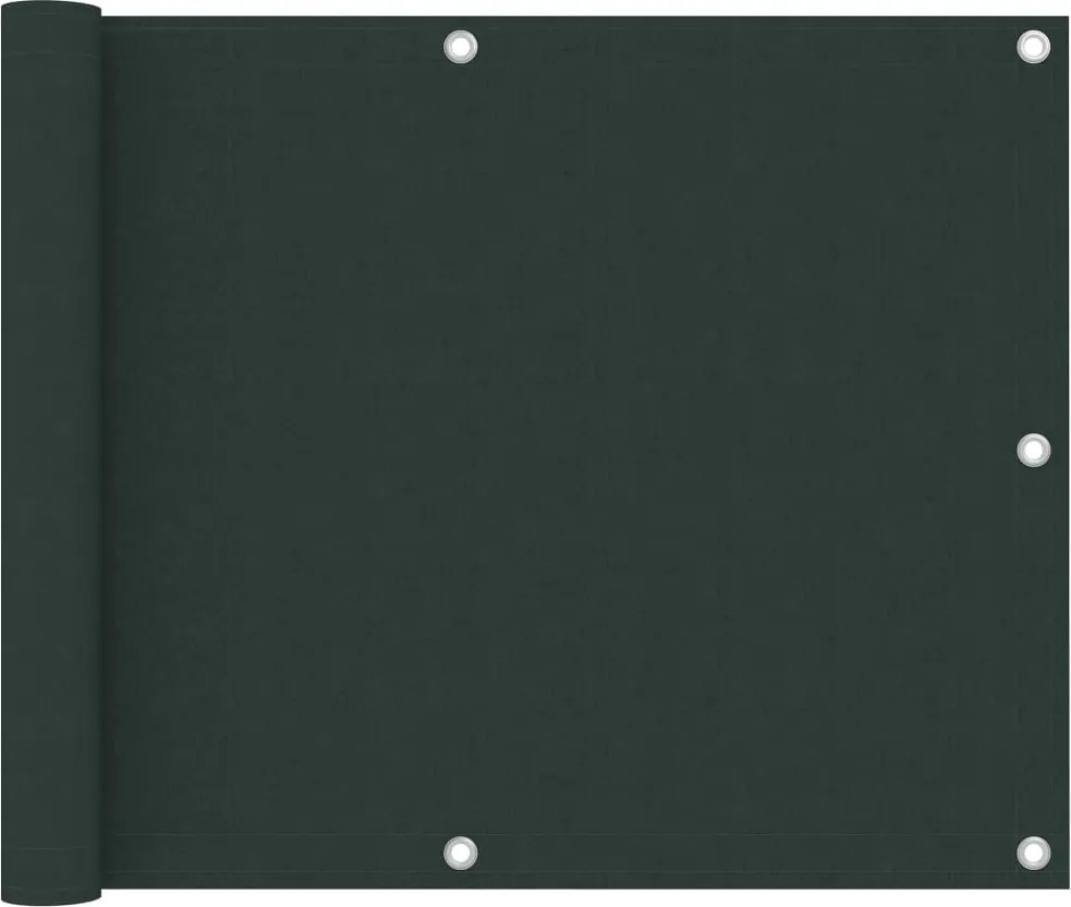 vidaXL sötétzöld oxford-szövet erkélyparaván 75 x 300 cm