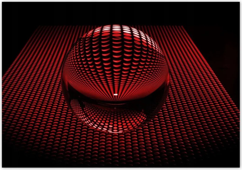 Poszterek 100x70 Piros gömb Disco