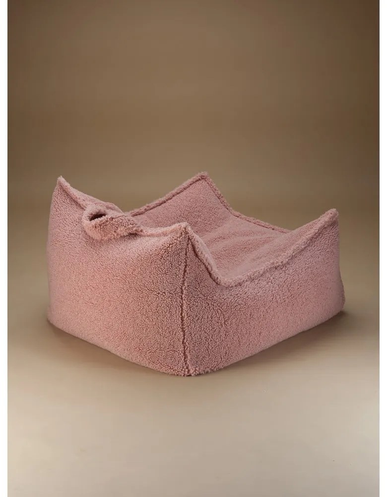 Rózsaszín buklé gyerek babzsákfotel Chair – Wigiwama