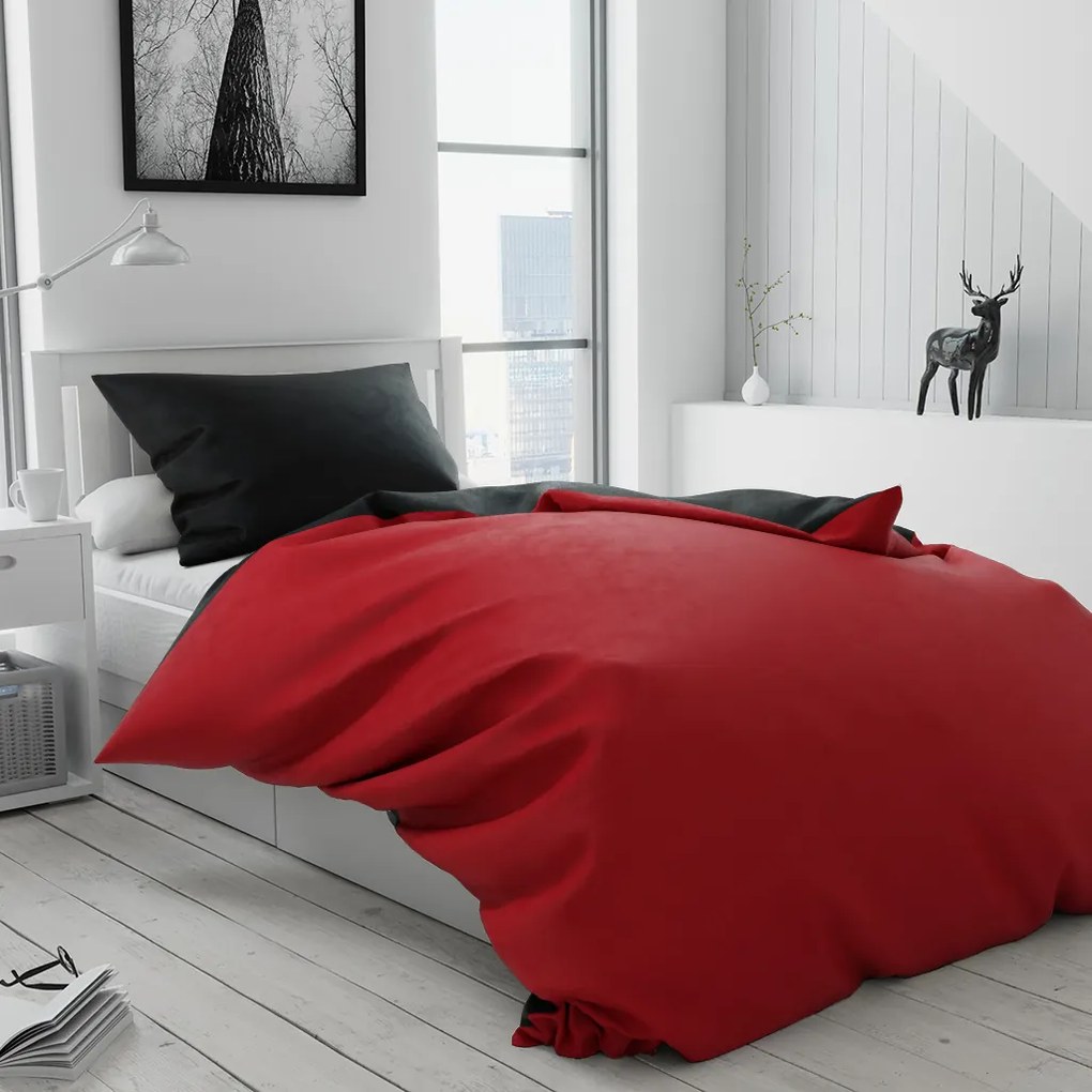 Duo piros pamut ágyneműhuzat