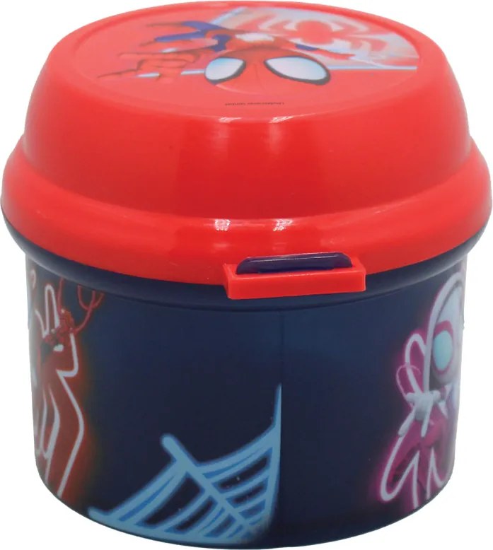 Pókember Spidey Glow műanyag snack tartó, uzsonnás doboz 270 ml