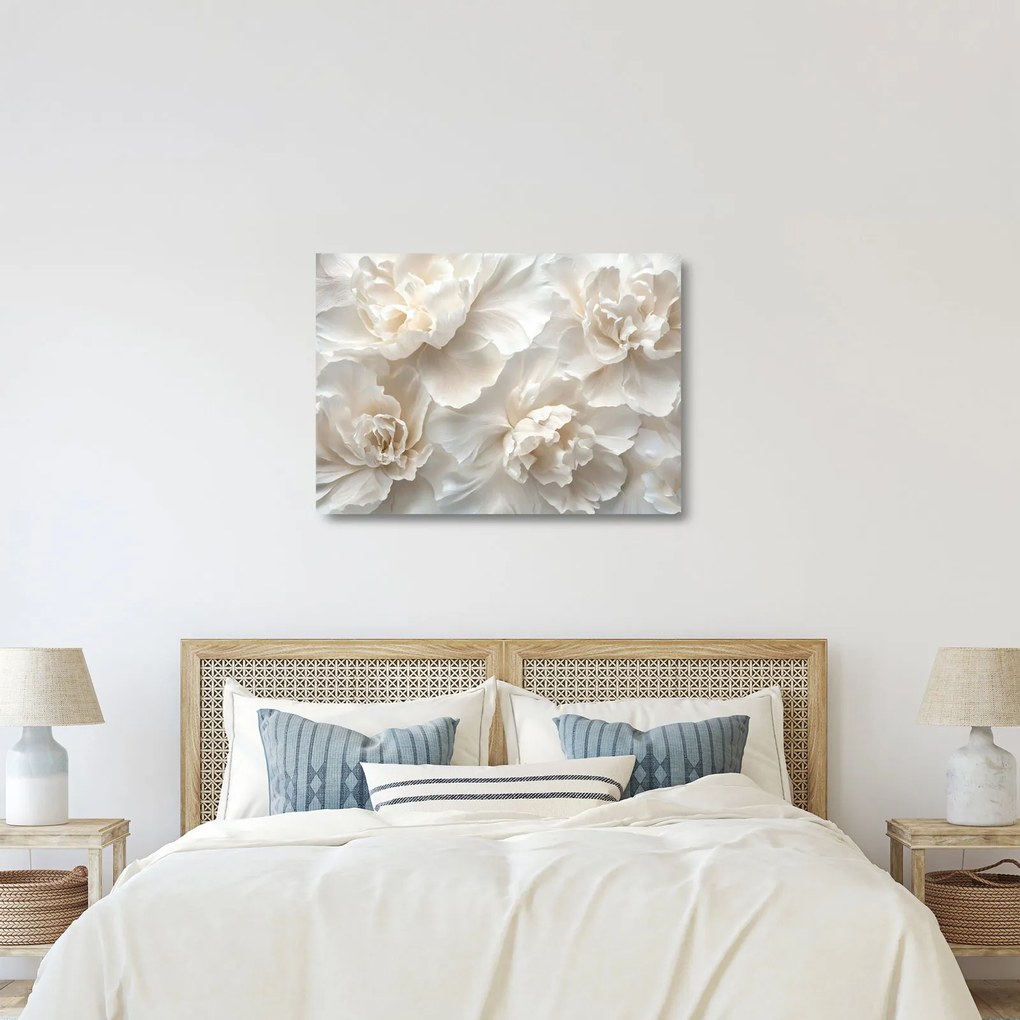 Üveg kép - Finom bazsarózsák (70x50 cm)