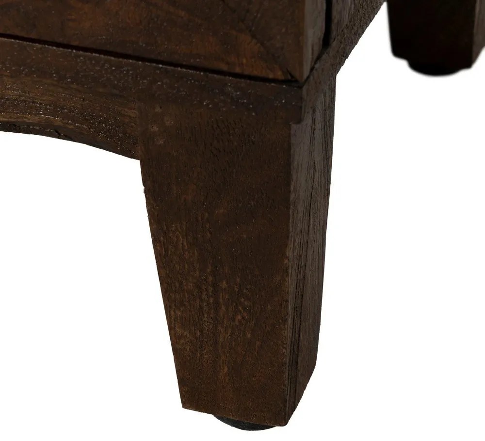 Barna mangófa tálalószekrény 80x100x40 cm Ravi – Ixia