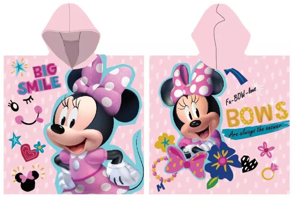 Disney Minnie Smile strand törölköző poncsó 55x110 cm (Fast Dry)