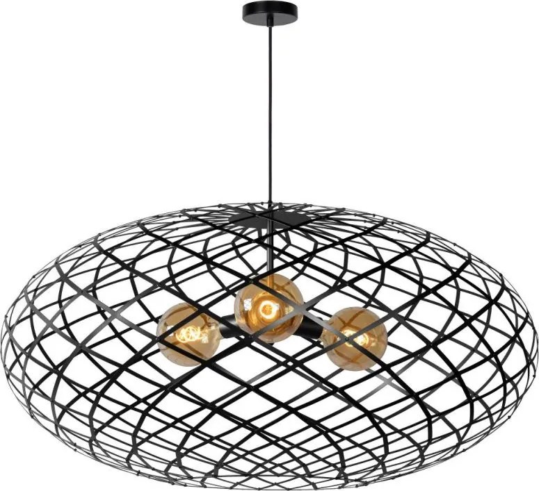 Lucide WOLFRAM 21417/99/30 Függőlámpa 3x60w/e27 ip20