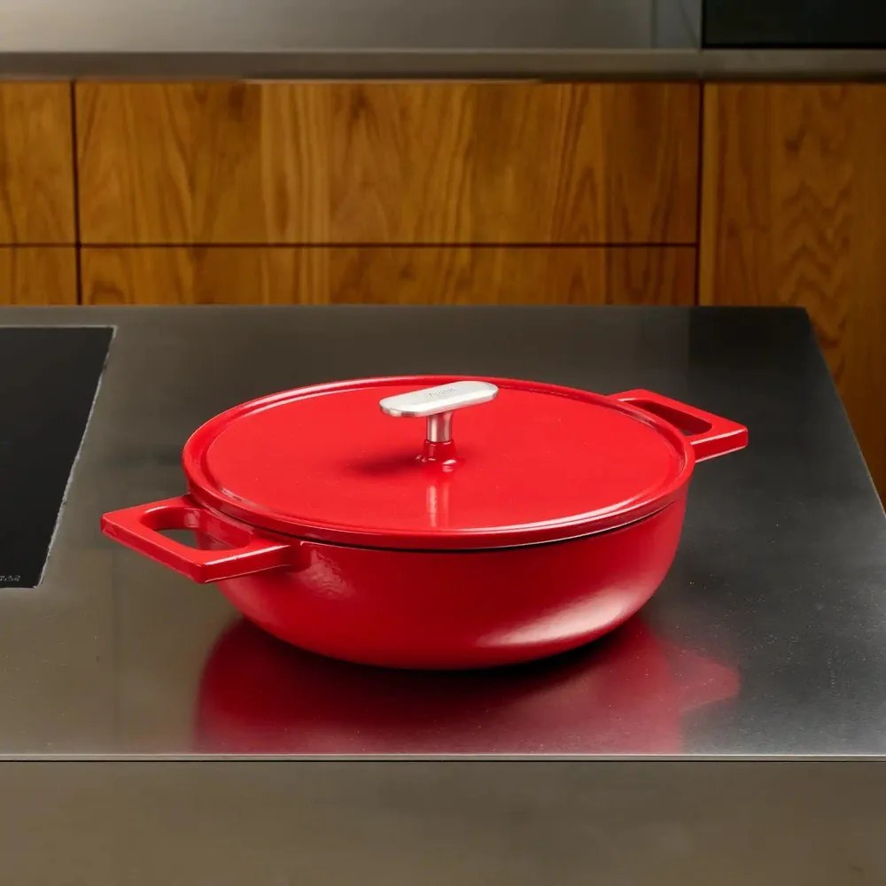 Öntöttvas serpenyő fedővel ø 26 cm tegame Mattia 3.0 – FABINI