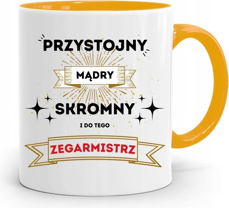 Sárga Bögre Óramesternek Jóképű Okos, fényképes nyomattal