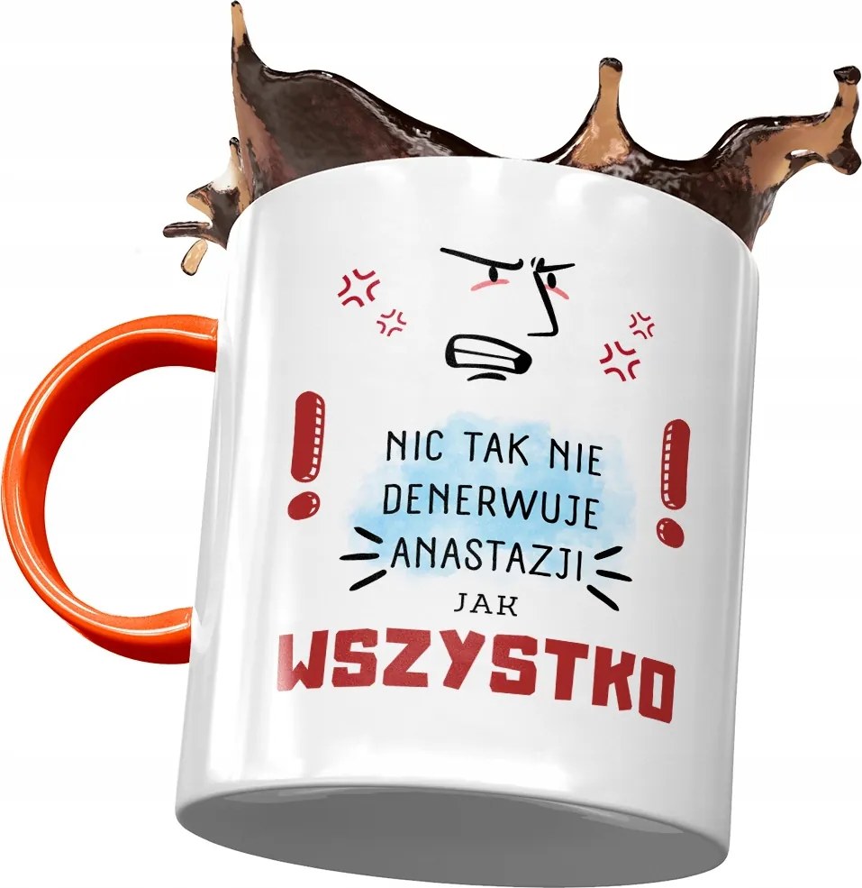 Narancssárga Bögre Anasztázia Ana Ajándék Nyomtatott Fotóval