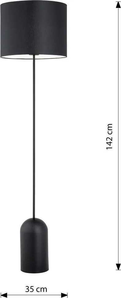 Emibig modern állólámpa aspen fehér fekete emi1322/lp1