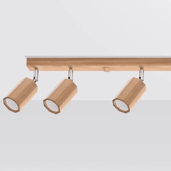 Sollux SL.1032 - Spotlámpa ZEKE 6xGU10/40W/230V tölgy