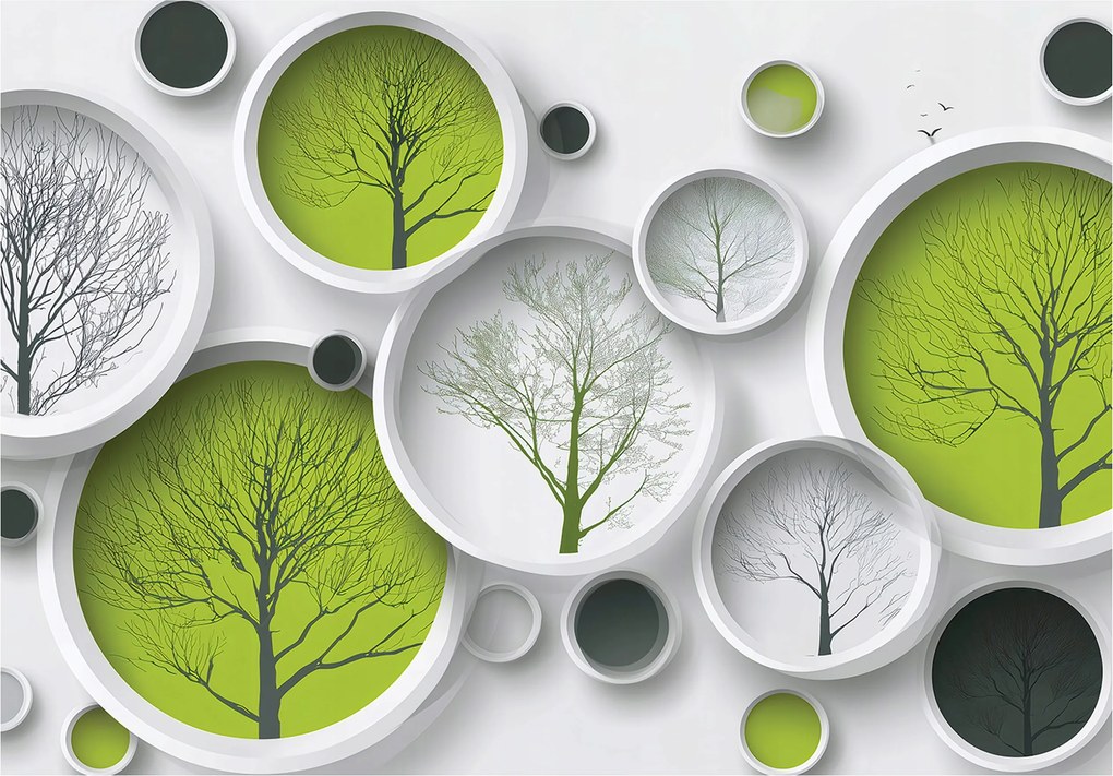 Fotótapéta Absztrakt 3D Fák Geometria Falra Hálószoba Nappali 150x105