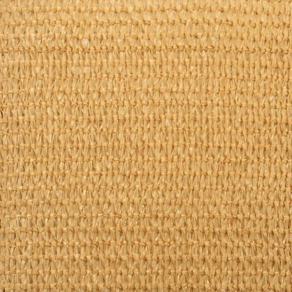 homokszínű háromszög alakú HDPE napvitorla 160 g/m² 5x6x6 m