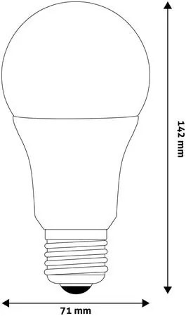 LED izzó, E27, gömb, A70, 16W, 2010lm, 6400K, AVIDE (AVLED017)