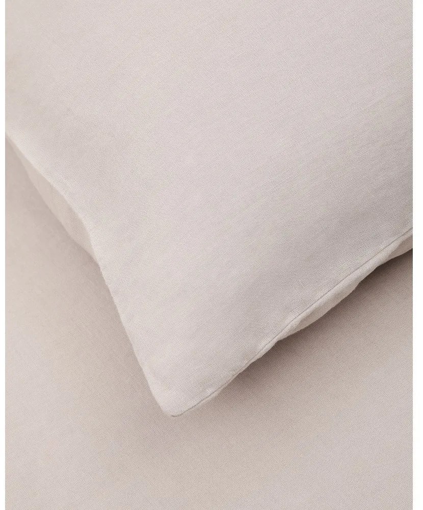 Szürkésbézs kétszemélyes hosszabbított lenkeverék ágyneműhuzat 240x220 cm Simmel – Kave Home