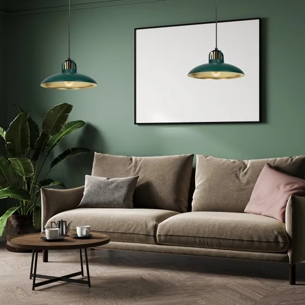 Brilagi - Csillár zsinóron FLAMENGO 1xE27/60W/230V zöld