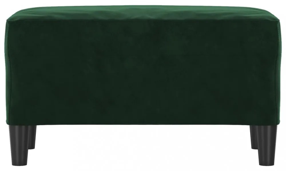 sötétzöld bársony pad 70x35x41 cm