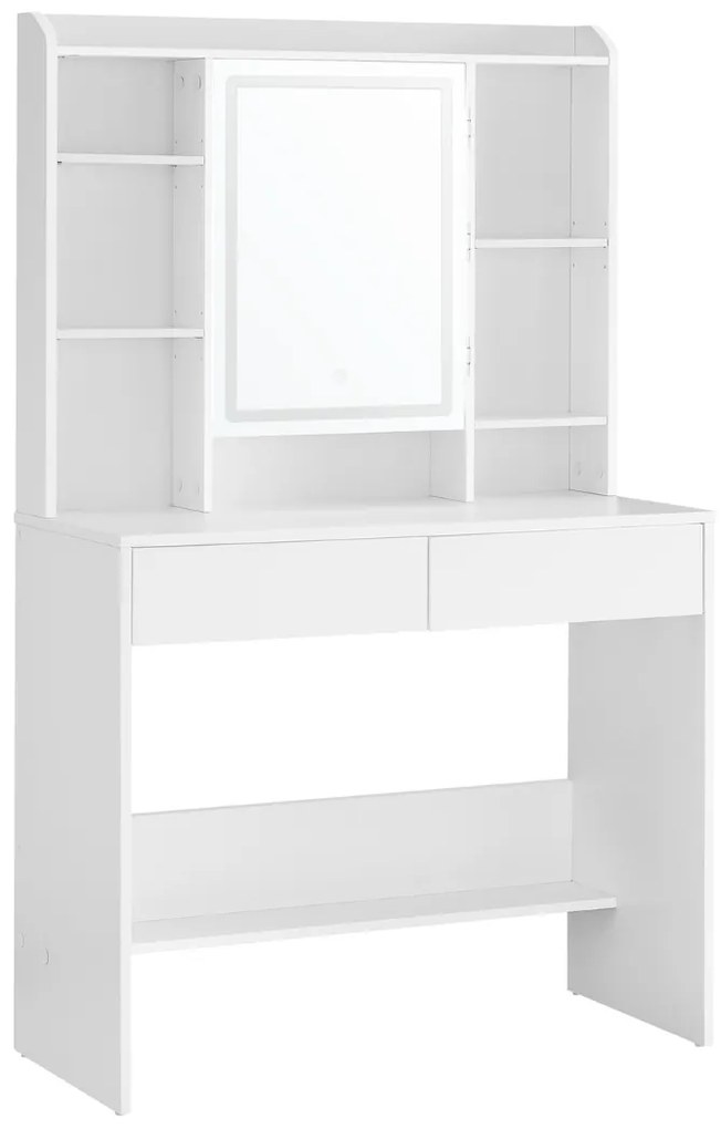 Vasagle ANGELA öltözőasztal világítással, 40 x 90 x 144,7 cm, fehér