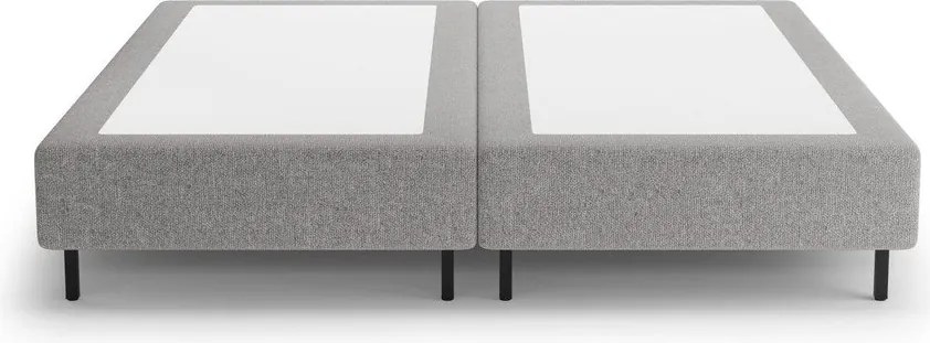 Szürke kárpitozott franciaágy ágytámla nélkül 140x200 cm Whale – Micadoni