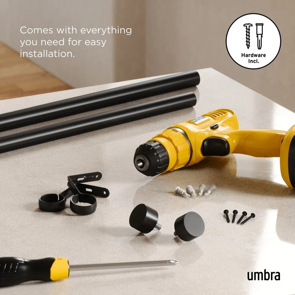 Acél bővíthető függönykarnis 91 - 168 cm Cappa – Umbra
