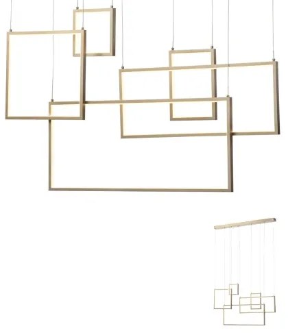 Redo 01-2317 - fényerőszabályozható LED kábeles függeszték PLANA LED/80W/230V arany