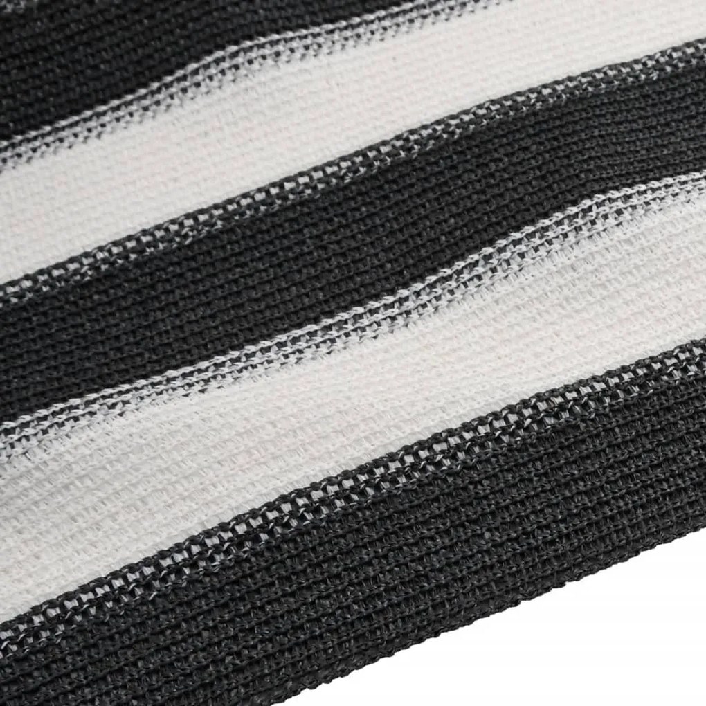 antracitszürke és fehér HDPE belátásgátló háló 1,5x10 m 75 g/m²