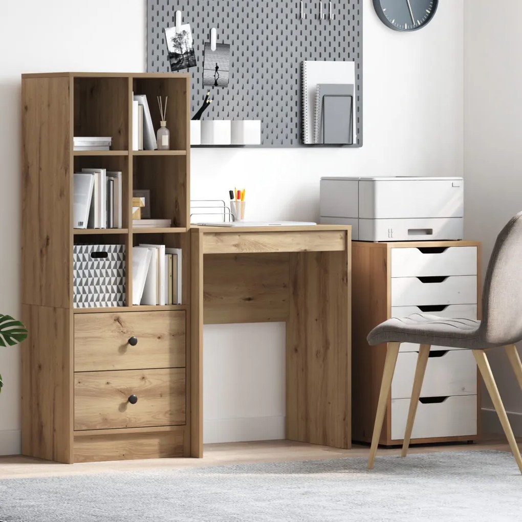 Íróasztal Művészi Tölgy Mérnöki Fa 60 x 40 x 76 cm Elegáns