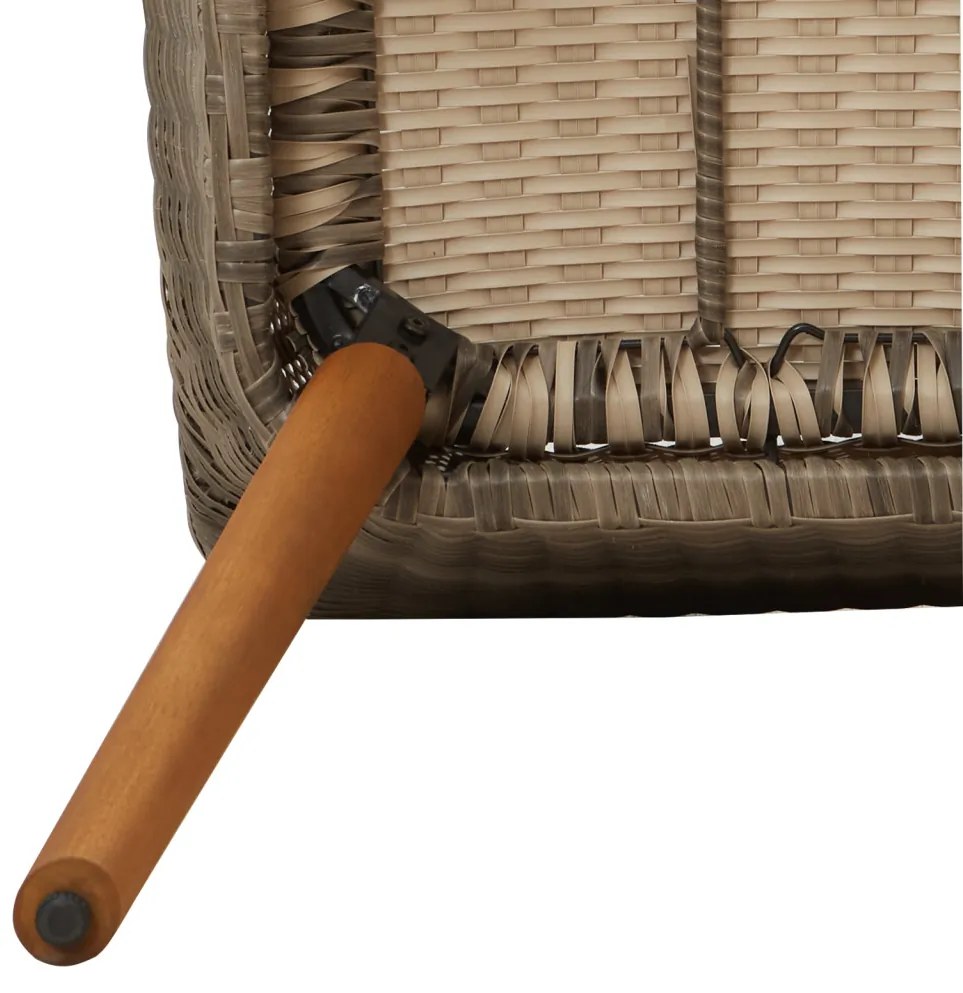 Kerti székek párnákkal 2 db Fekete Polyrattan