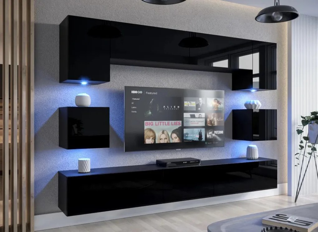 PRINCE CONCEPT AN1 MAGASFÉNYŰ FEkete NAPPALI BÚTOR