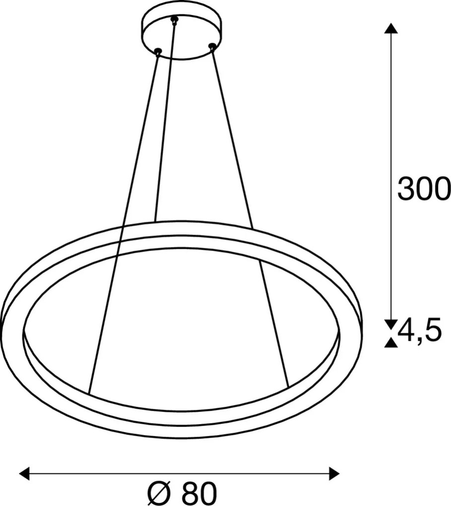 SLV 1004764 ONE Modern Led Függesztett Lámpa Fehér LED IP20