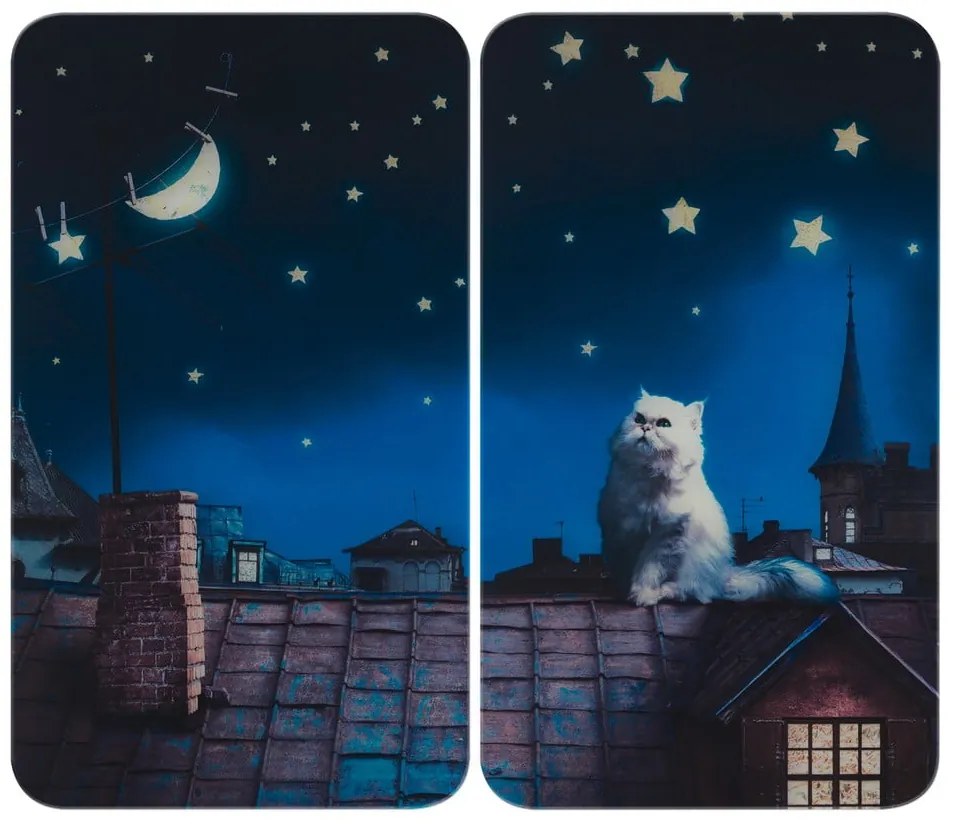 Edzett üveg tűzhely fedőlap szett 2 db-os 30x52 cm – Maximex