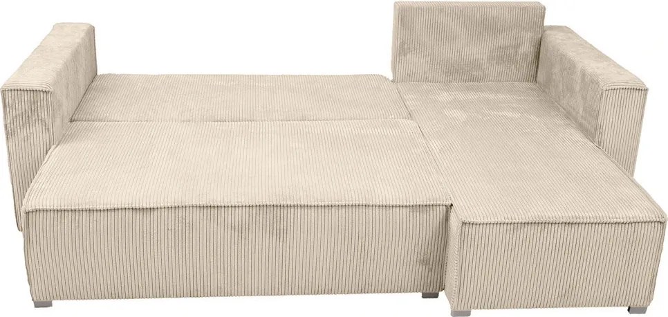 Krémszínű sarokkanapé SMART COSARO, kétoldalas + 2 párna AJÁNDÉK