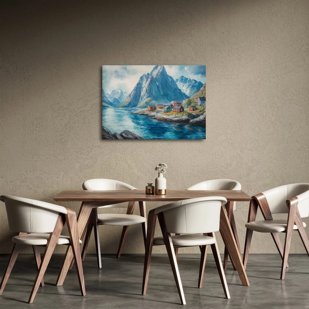 Kép - Norvég falu (70x50 cm)