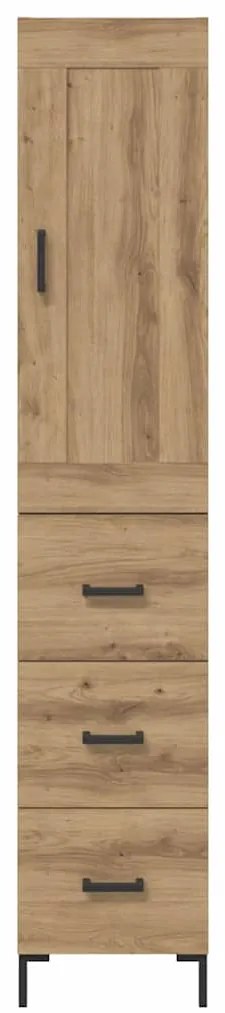 Magasfiú fiókkal Artisan tölgy 34,5 x 34 x 180 cm Faanyag