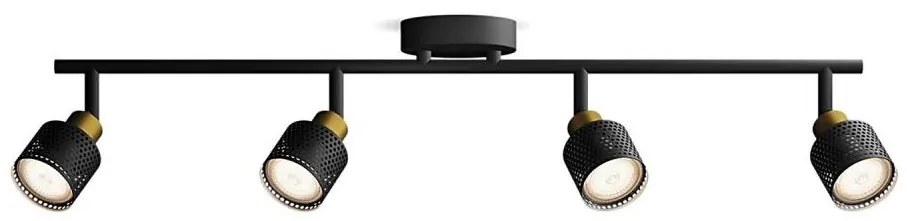 Philips - Spotlámpa NIALL 4xGU10/5W/230V fekete/réz