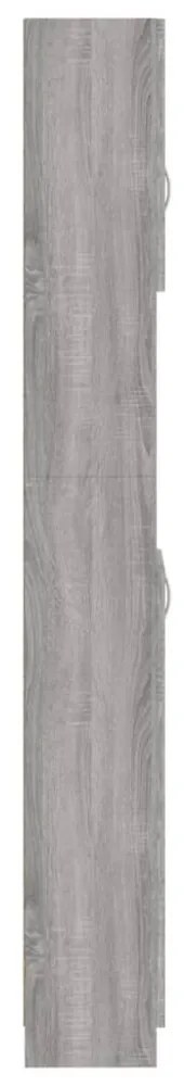 szürke sonoma szerelt fa fürdőszobaszekrény 32 x 25,5 x 190 cm